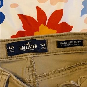 Hollister Khaki High-waisted Skinny Pants
